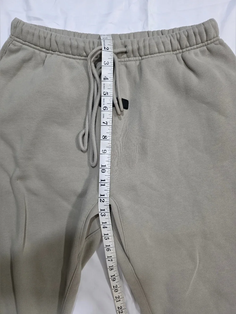 Fear of God Essentials Mens Sweatpants Tan Fleece Joggers